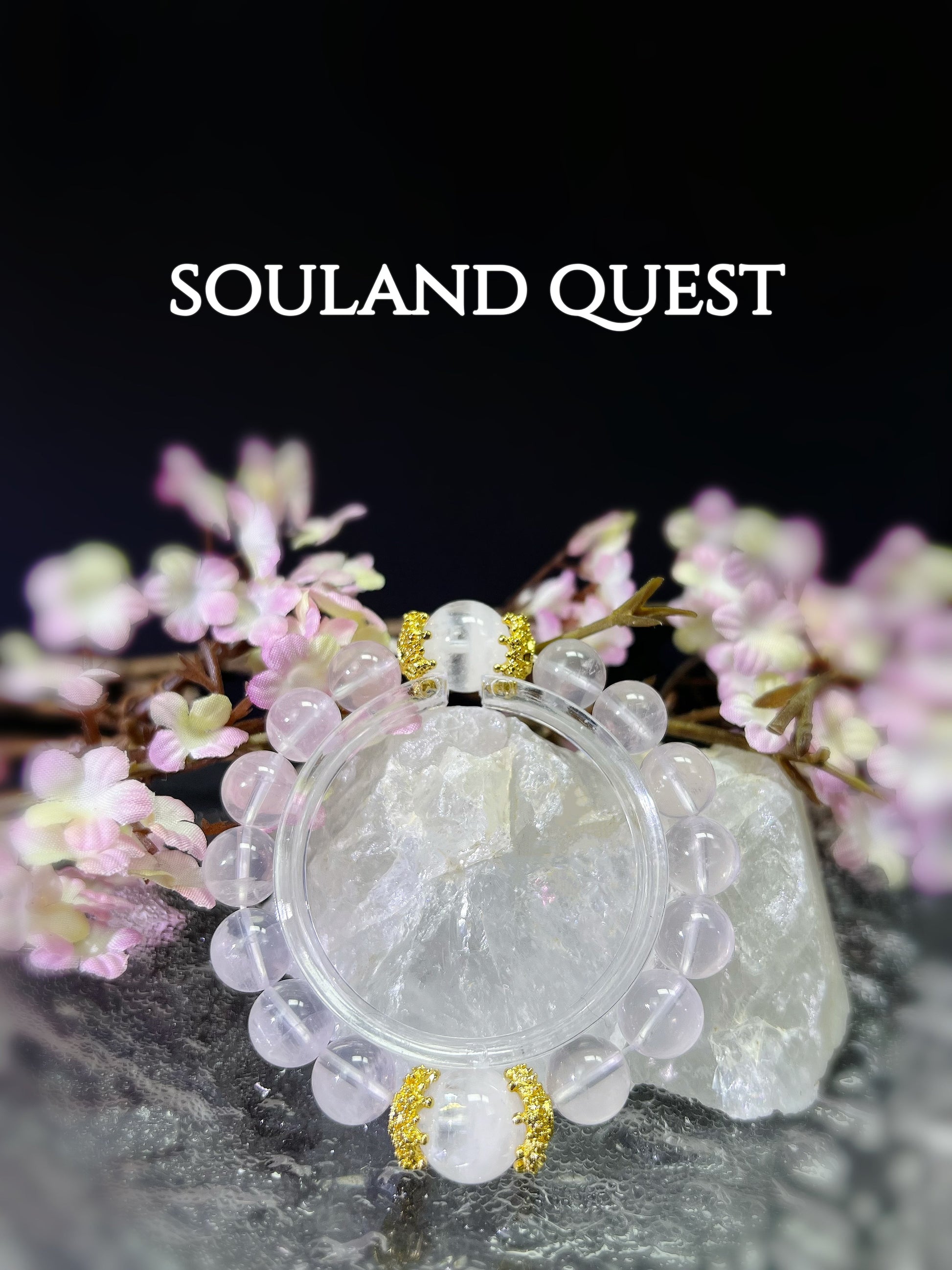 Rose Quartz & White Phantom Healing Bracelet – Love, Clarity & Chakra Balance - Souland Quest