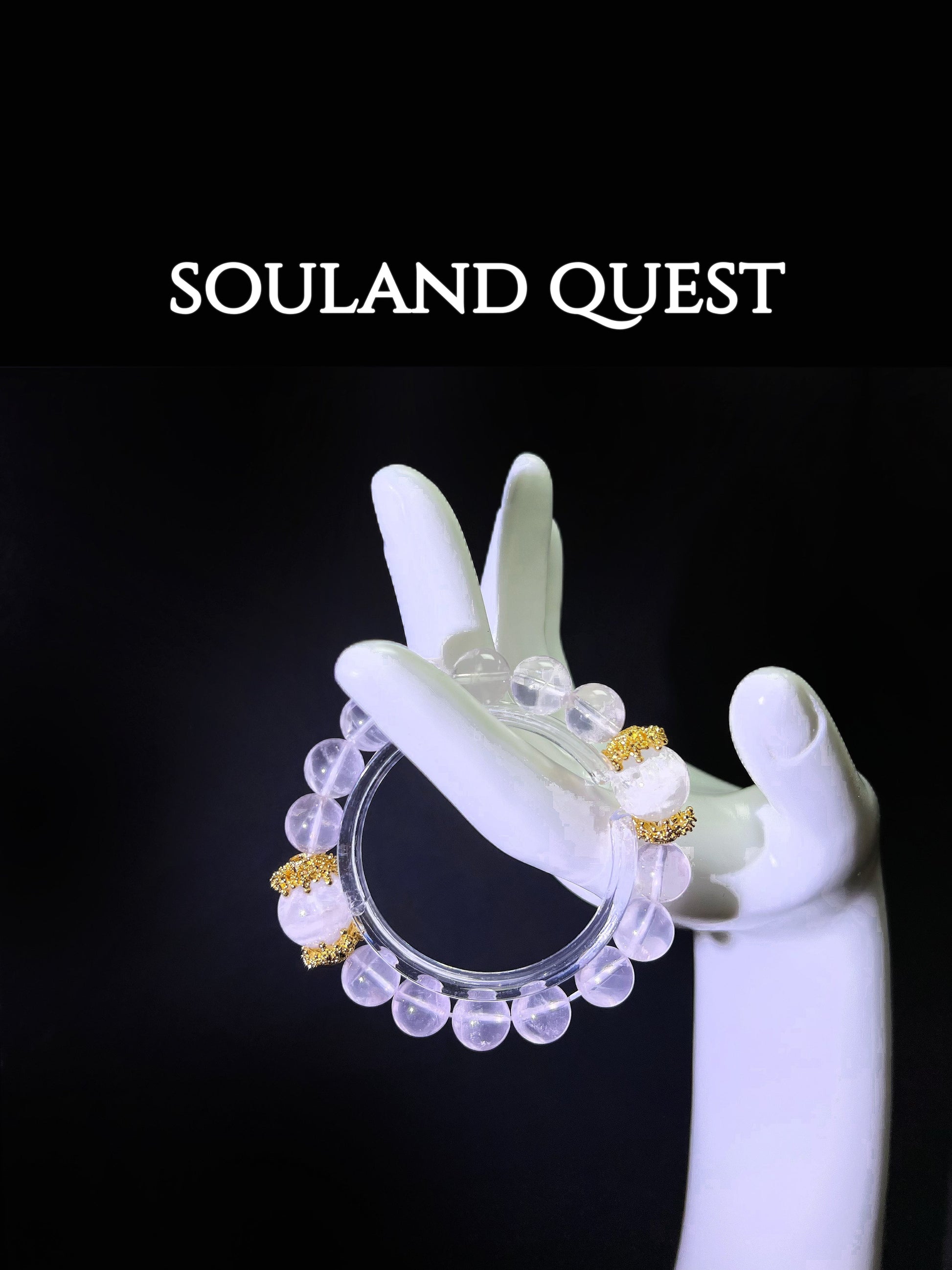 Rose Quartz & White Phantom Healing Bracelet – Love, Clarity & Chakra Balance - Souland Quest