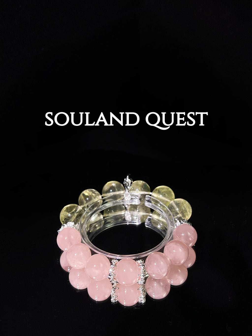 Serene Glow Bracelet – Lemon Quartz & Rose Quartz with Silver Charm - Souland Quest