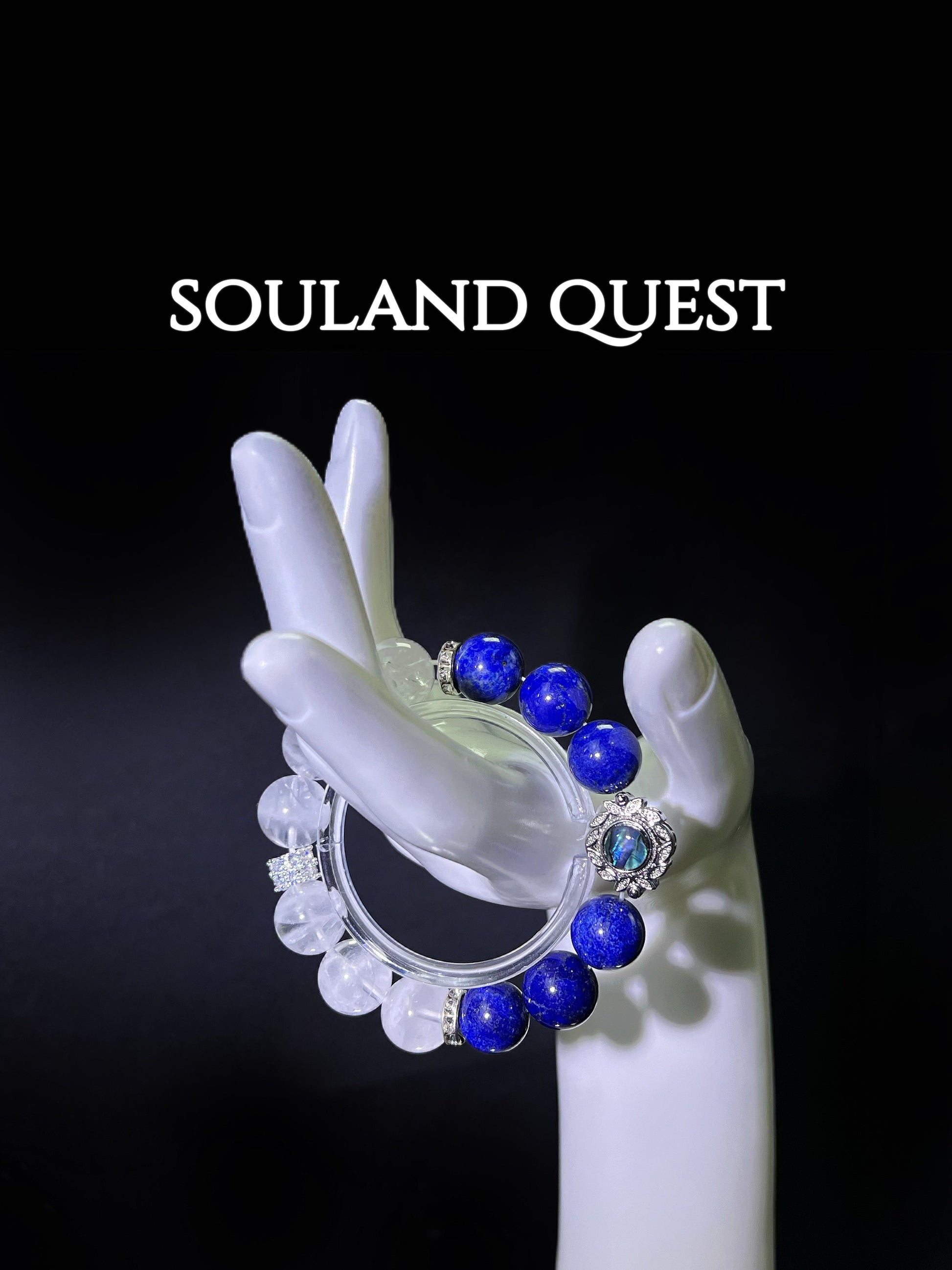 White Phantom & Lapis Lazuli Abalone Harmony Bracelet – Clarity, Wisdom & Ocean Energy - Souland Quest