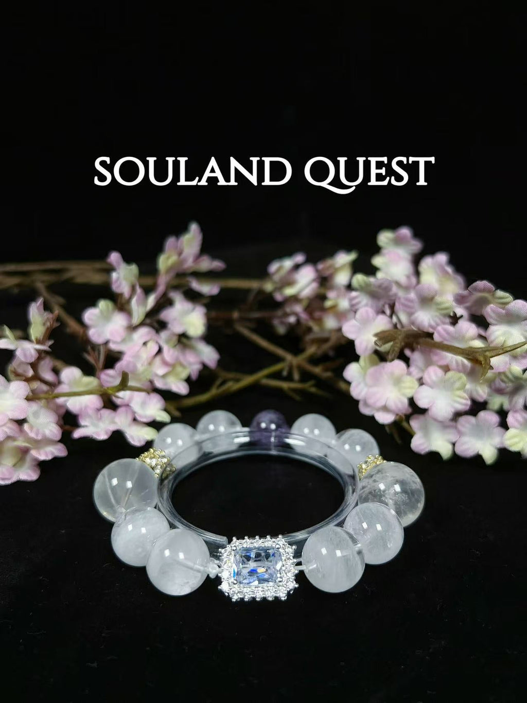 White Phantom Quartz & Purple Phantom Quartz Bracelet - Souland Quest